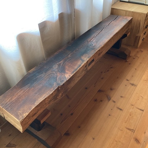 100年物の古材ベンチ2\n