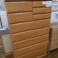 ★ジモティ割あり★  チェスト ベージュ H148×D46×W9...
