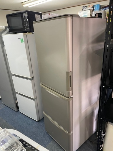 北九州市内配送無料　保証付き シャープ SHARP 冷蔵庫 （350L・どっちもドア） 3ドア ゴールド系 SJ-W352B-N