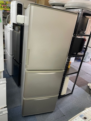 北九州市内配送無料　保証付き シャープ SHARP 冷蔵庫 （350L・どっちもドア） 3ドア ゴールド系 SJ-W352B-N