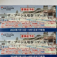 ひらかたパーク　入園券　2名分 プール付きの画像