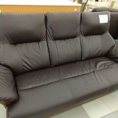 ★ジモティ割あり★  3人掛けソファー ブラウン H95×D80...
