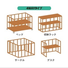 【引取り先決定】ベビーベッド、コンパクトの画像