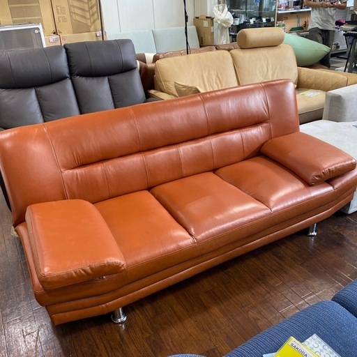 1/8値下げしました！⭐️美品 ⭐️SAKODA  183cm幅 ソファベッド サコダ 3段リクライニング  NO 1250