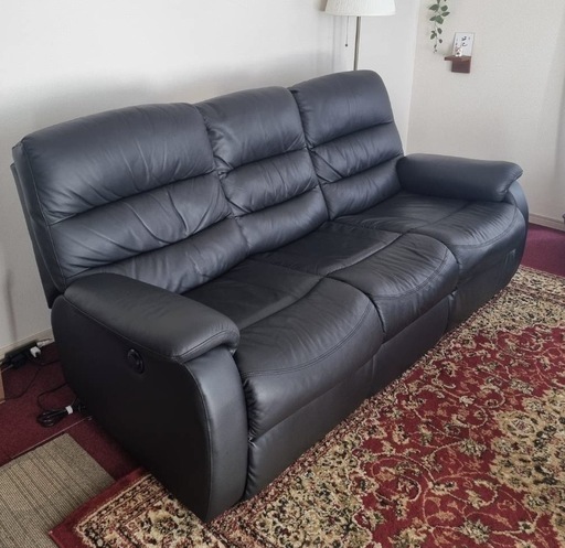 【美品】NITORI 電動本革リクライニングソファ 3人掛け(ビリーバー)