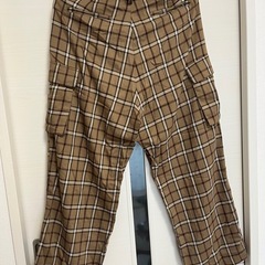 チェック柄　パンツの画像