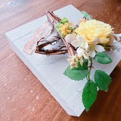 ハンドメイド☆アレンジメントフラワー☆壁掛け星型リース☆小の画像