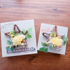 ハンドメイド☆アレンジメントフラワー☆壁掛け星型リース☆小の画像