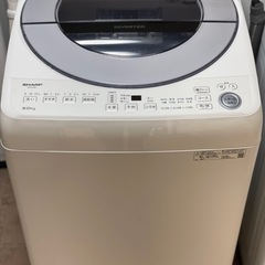 送料・設置込み可　洗濯機　8kg SHARP 2020年