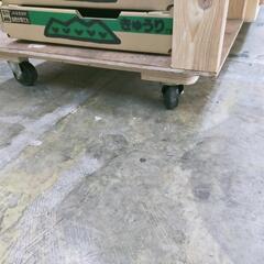 催事木製ワゴン　台車　2台セットの画像