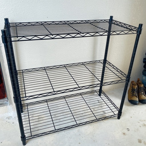 《美品》スチールラックブラック