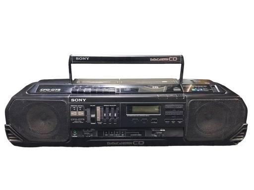 SONY DoDeCaHORN CD RADIO CASSETTE ソニー ラジオカセット CFD-D73 日本製 100V オーディオ機器 現状品 当時物