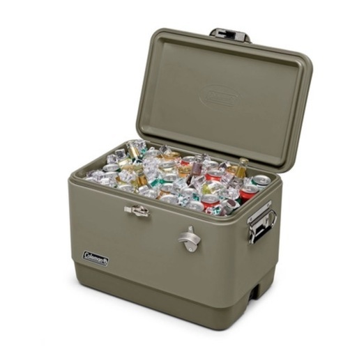 新品Coleman クーラーボックス 54QTスチールベルト クーラー セージ