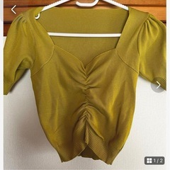 GRL 黄色　サマーニット