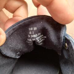 シューズ 25cm Ｈ&M 靴 スエード調 ネイビー色の画像