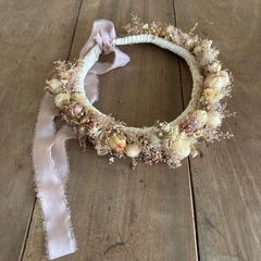 ドライフラワーの花冠