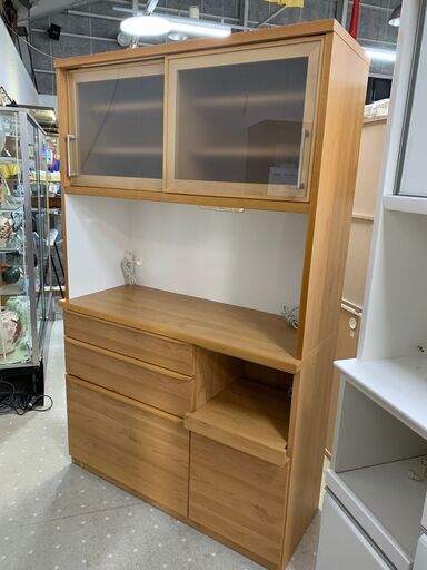 ★来店限定★　食器棚　キッチンボード　河口家具　木目調