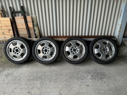 14インチ　軽などに。ワーク ユーロライン？ 14インチ 5j +45 pcd100 4穴　155/55r14 溝ありタイヤホイールセット