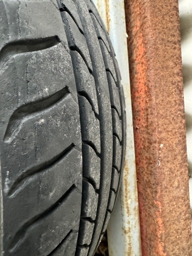 14インチ　軽などに。ワーク ユーロライン？ 14インチ 5j +45 pcd100 4穴　155/55r14 溝ありタイヤホイールセット