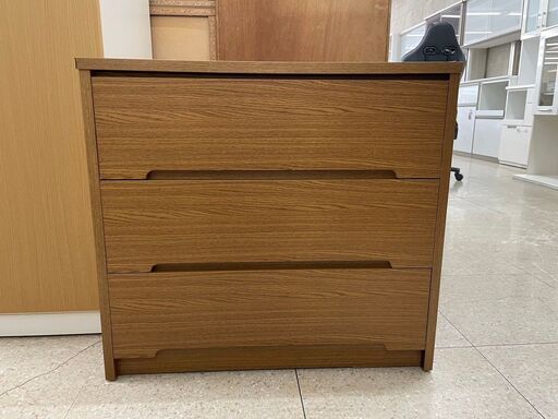 ★ジモティ割あり★  整理タンス ナチュラル H66.5×D72×W72 クリーニング済み TJ7972
