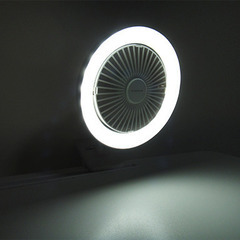 クリップ式扇風機 LEDライト付きの画像