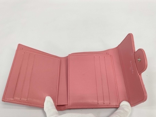 シャネル　マトラッセ クラシック スモールフラップウォレット AP0231　ラムスキン 【中古】