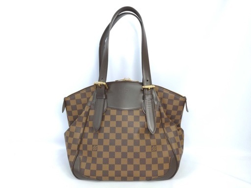 【美品】ルイヴィトン ダミエ ヴェローナ MM エベヌ N41118 レディース ダミエキャンバス ショルダーバッグ