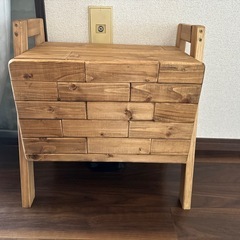 ルンバやルーターなどが収納出来る木製ミニ棚の画像