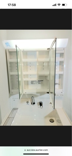 【値下げ中】洗面 キャビネット(3面鏡) のみ     新築 取り外し品