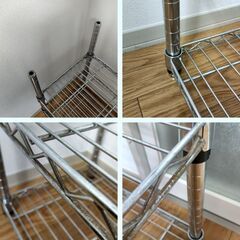 複数買い優先☆アルミラック 　銀ラック　番号4　アイリスオーヤマの画像