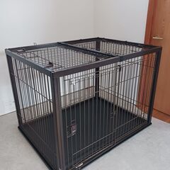 <お値下げ>リッチェル 木製ペットサークル 90-120  アンダートレー / 屋根面　付きの画像