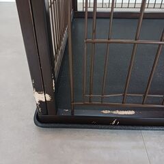 <お値下げ>リッチェル 木製ペットサークル 90-120  アンダートレー / 屋根面　付きの画像