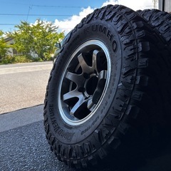バリ山 16×5.5J -20 139.7 5H / 235/85R16 KUMHO MT71 オリジン マッドタイヤ ジムニー JA11 JB23 JB64 JB74 CST RAYS タイヤホイール
の画像