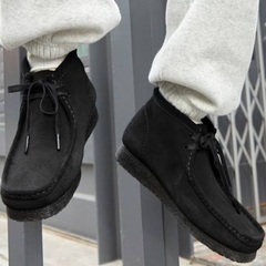 超美品　Clarks クラークス　ワラビーブーツ　黒　ブラックの画像