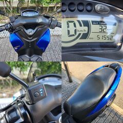 【普通免許仕様】トリシティ155ABS SG37J ワイドトレッド 自賠責保険付 グリップヒーター 走行5.1万km台★TRIX★の画像