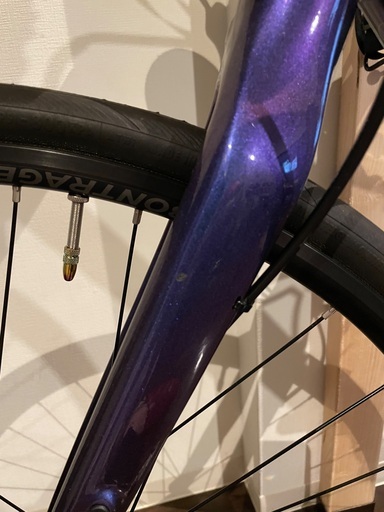 再値下げ】TREK FX3 disc パープルフリップ 純正サイコン