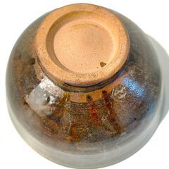 【中古未使用品】茶の抹茶茶碗　やや大ぶりで深さがあります。 の画像