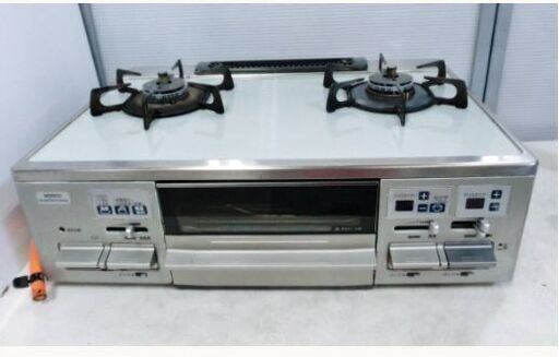 ノーリツ　ガスコンロ　NLW2265TC8SGL　LW2265TL　動作良好　2015年製　ガステーブル　ピッタリフィットGクリアコートトップ LPガス NORITZ