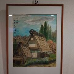 白川郷絵画額縁付き (41*52cm)