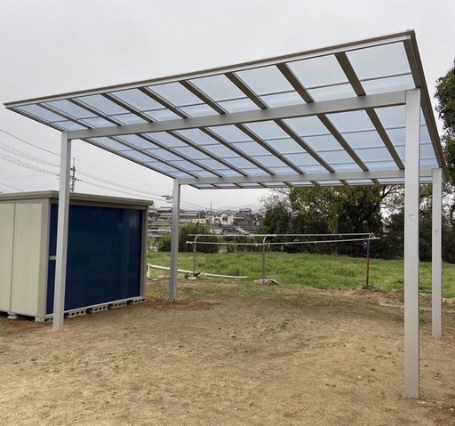 【新品】2台用カーポート　フラットタイプ　【施工も可能】