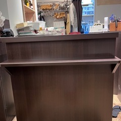 店舗用木製カウンターW90④の画像