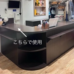 店舗用木製カウンターW90④の画像