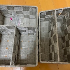【ダイソー】収納ケース/仕切りBOX/リモコンBOX２点