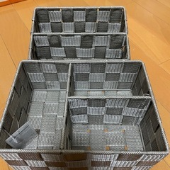 【ダイソー】収納ケース/仕切りBOX/リモコンBOX２点の画像