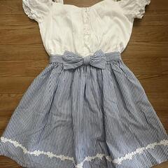 【Cherite by PRIME PATTERN】ストライプ ワンピース かわいい リボン B-3の画像