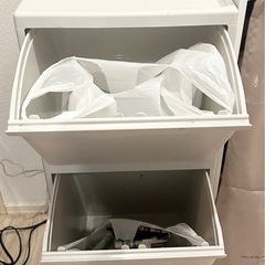 ゴミ箱　ホワイト　分別可能の画像