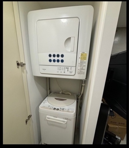2つセット SHARP全自動洗濯機 TOSHIBA 衣類乾燥機