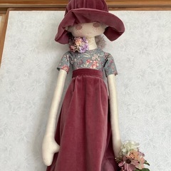 米山京子風　カントリードール　壁飾り　個性的　人形　ドール　ディ...