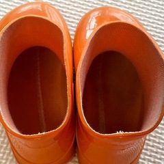 子ども用長靴　オレンジ色の画像