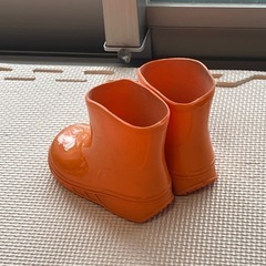 子ども用長靴　オレンジ色の画像